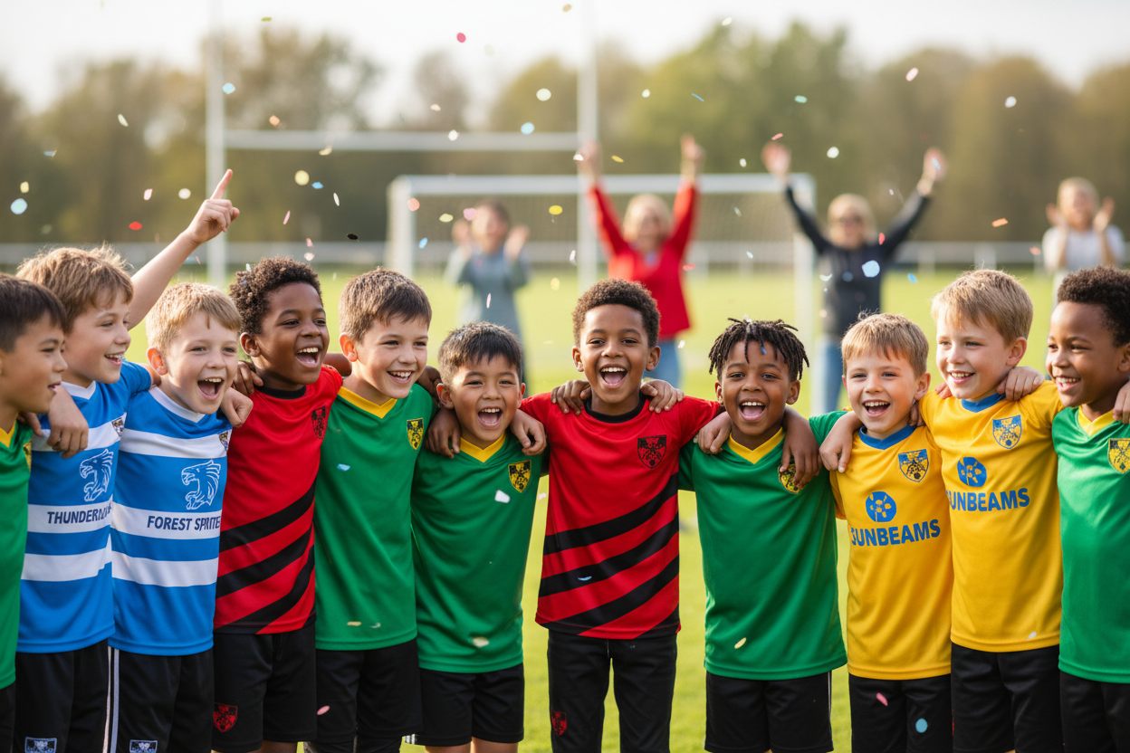 kids in jerseys / sports team vibe